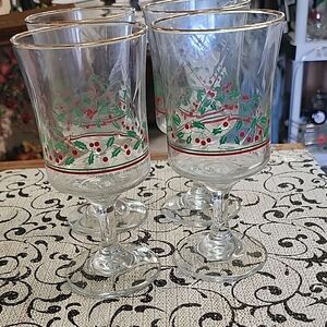 80's Arby's Holly Berry Glasses